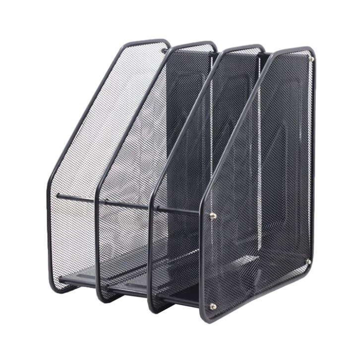 4 Columns Office Desk Plastic Magazine Holder (Model: 978)