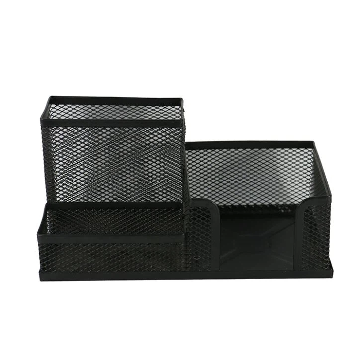 Metal Mesh Office Pen Pencil Holder Storage Desktop Tray Compartments Desk Organizer with Drawer (VDO6-1)