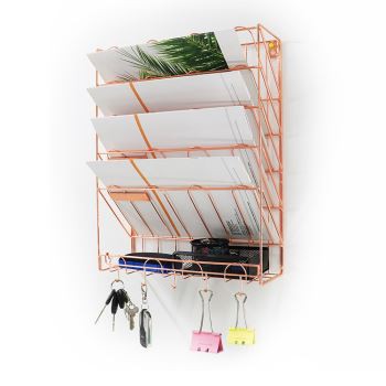 Rose Gold File Organizer for Desk