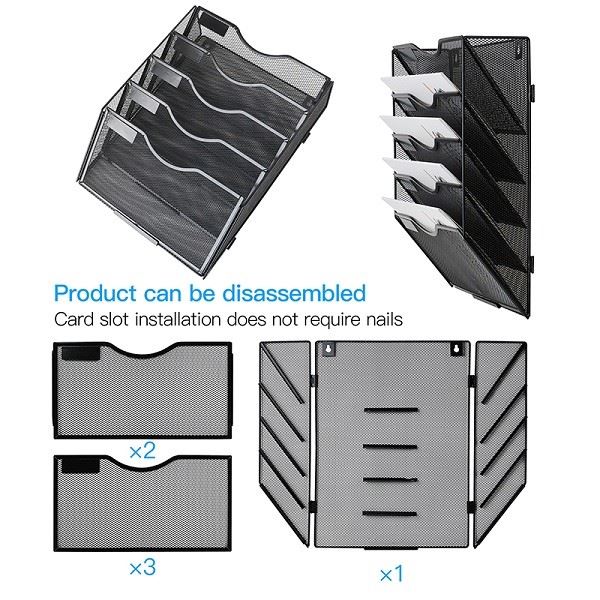 mesh wall mounted file holder