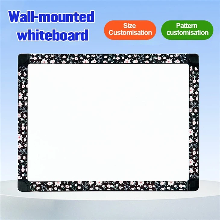 whiteboard with decorative patterns
