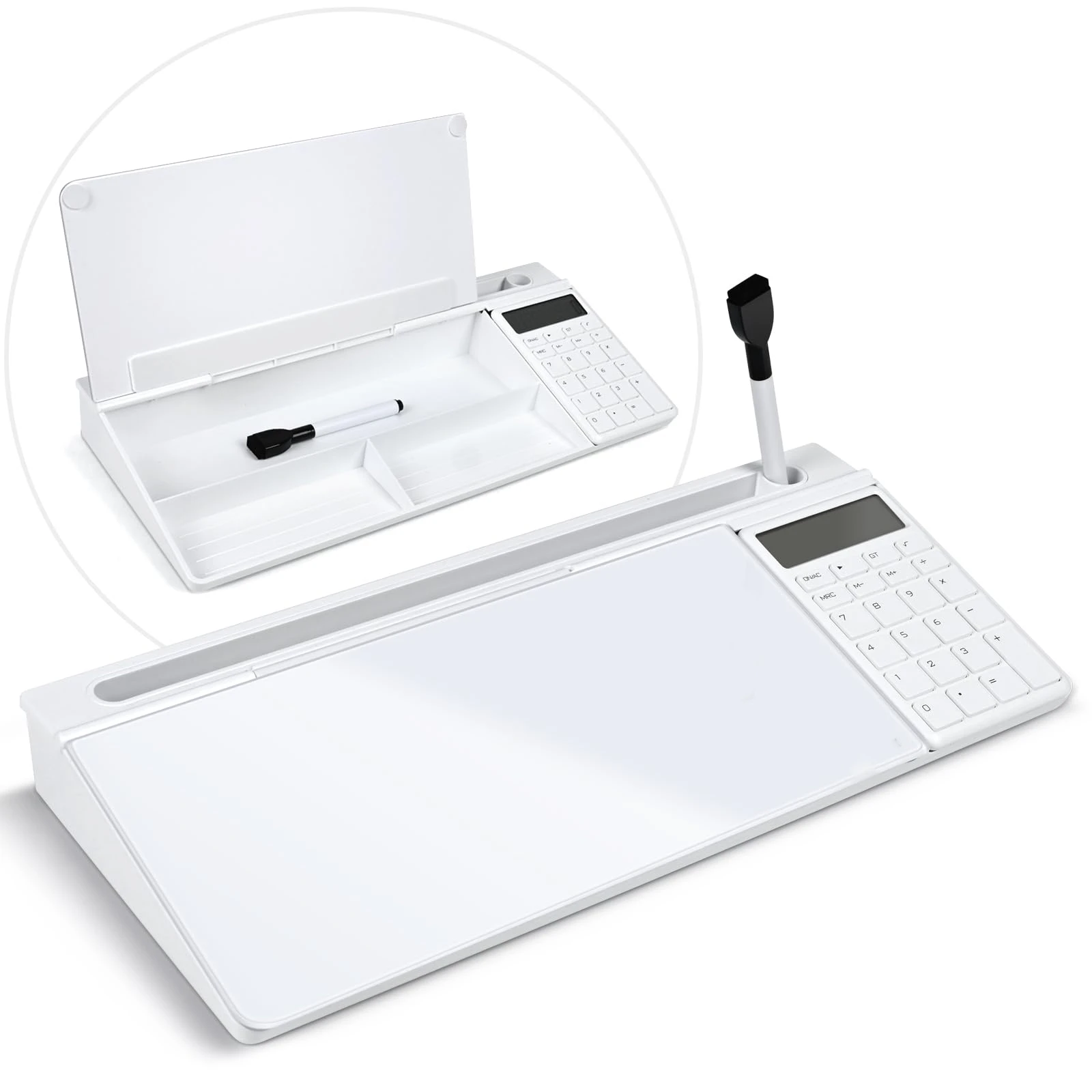 Glass Desk Whiteboard with Calculator Glass Desk Whiteboard with Calculator
