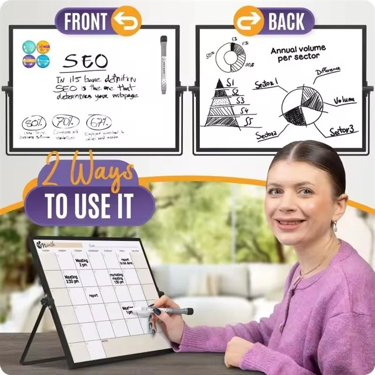 Dry Erase Magnetic White Board with Stand
