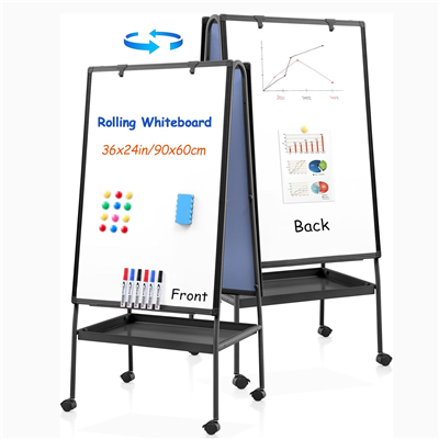 Magnetic Dry Erase Board On Wheels